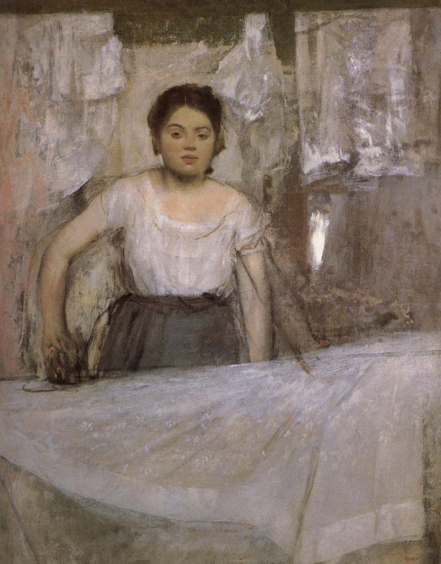 Woman ironing